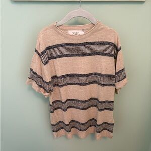 Zara Knit Striped T-shirt